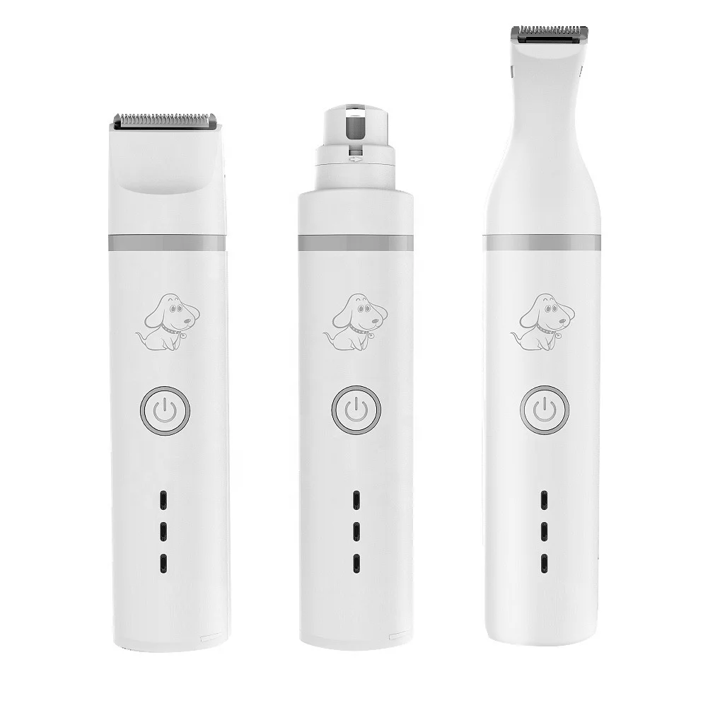 Professional 3 in 1 stainless steel electric dog grooming clipper pet dog hair trimmer dog cat nail grinder