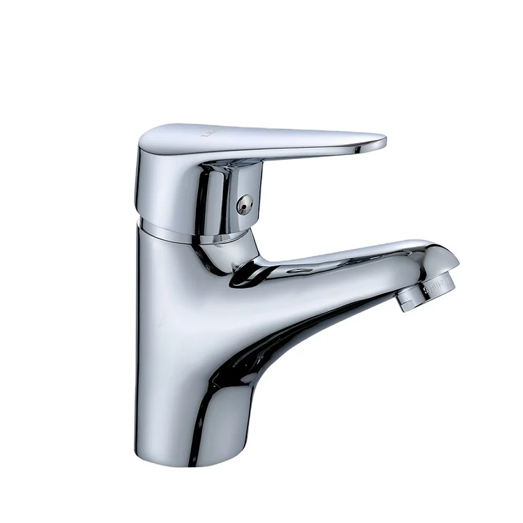 Factory Hot Sales Polished Chrome Brass Washbasin Sink Basin Faucet