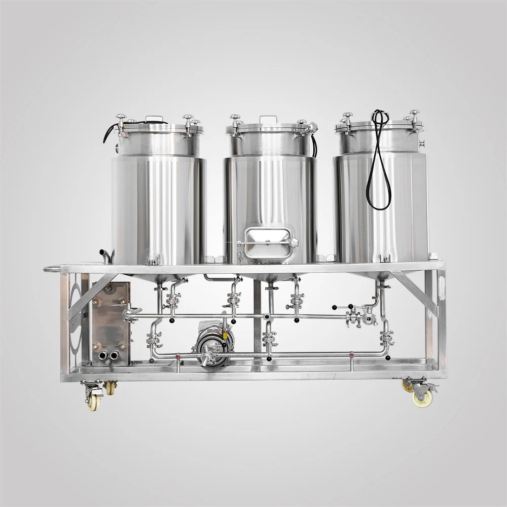 Homebrewing Equipment 100L Nano-size Brewery Equipment Beer Recipe Testing Whole System Electric Steam Gas Heating for Sale