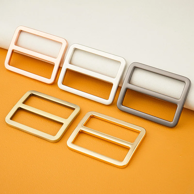 Bag Hardware Factory 1.5 Inch Brushed Bronze Adjustable Buckle Metal 38mm Gold Nickel Slide Adjuster Buckle for Handbags