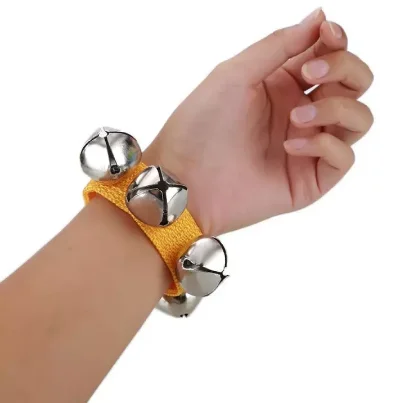 
1PCS Bracelet Wrist Bell Jingle Shaker Handbell Dance Rattle Kids Children Kindergarten Musical Toy Kids Games Instruments 