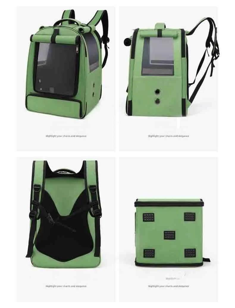 Customized Lightweight Bird Parrot Travel Walking Carriers Bag Cage Outdoor Mesh Large Pet Carrier Foldable Travel Backpack