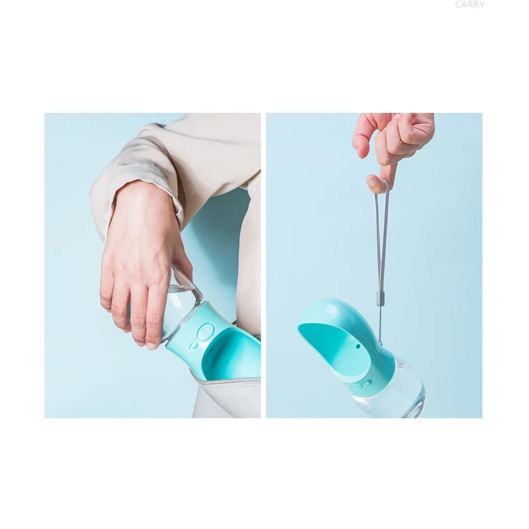 Wholesale Pet cat Dog drinking feeding dispenser plastic outdoor travel portable dog water bottle