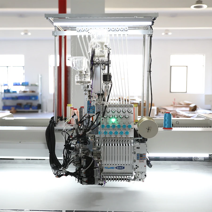 YUEMEI 1700*700mm Big Embroidery Area For Flat Embroidery