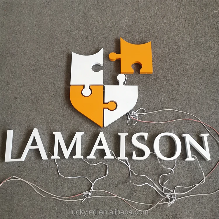 3D Acrylic Letter Sign Board Led Light up Alphabet Letters Led Light Letters for Business Signs