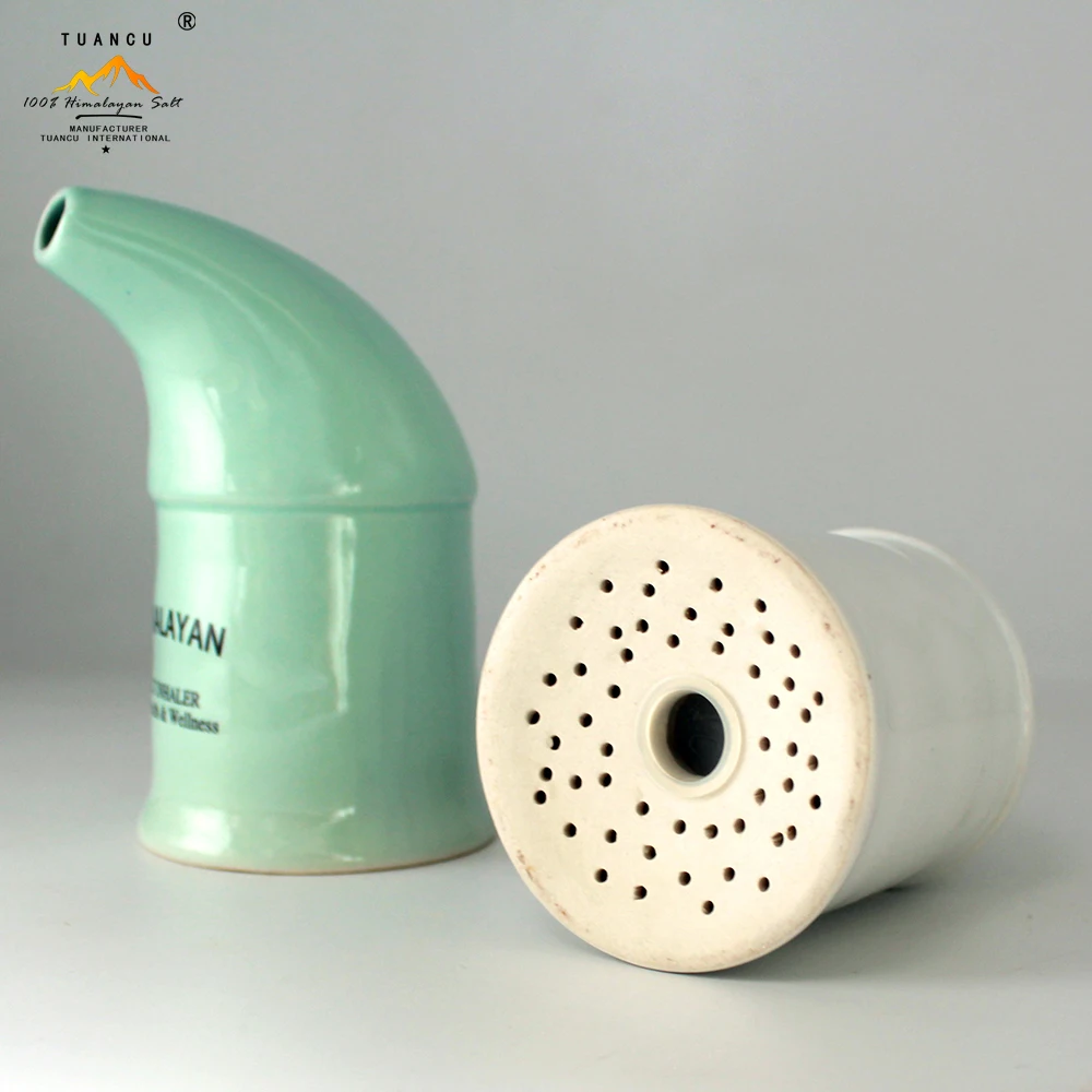 Himalayan Salt Inhaler Asthma Allergy Relief Sinus Neti Pot Nasal Cleansing Pipe