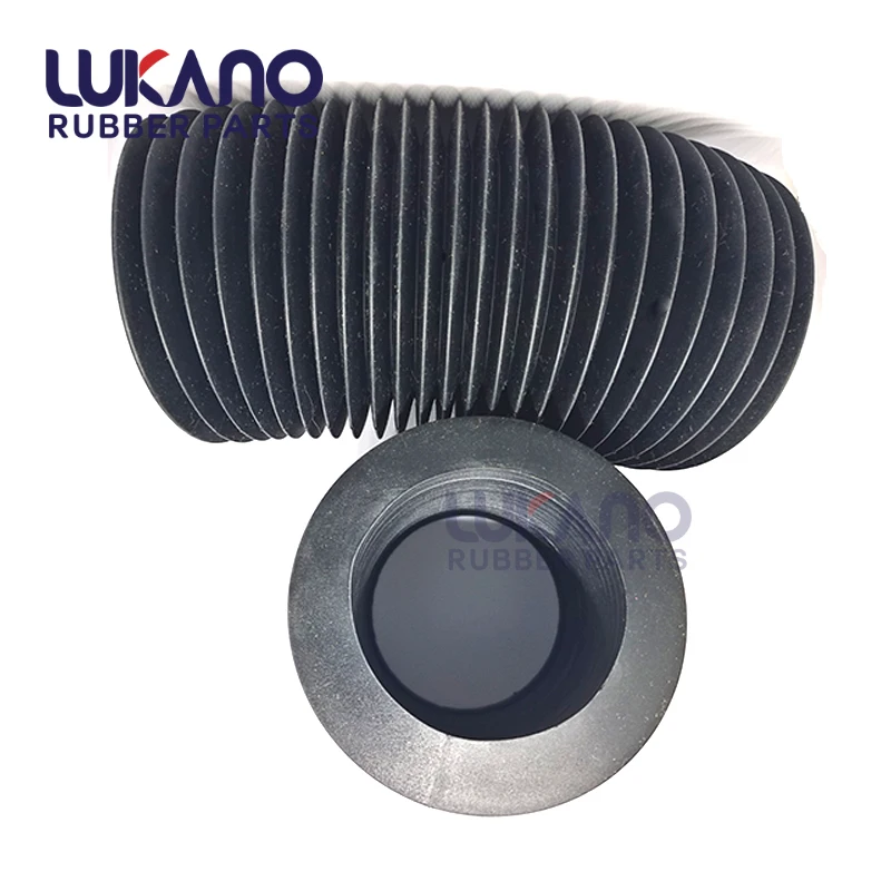 Silicone rubber bellows Flexible Corrugated Moulded Bellow rubber round black bellows