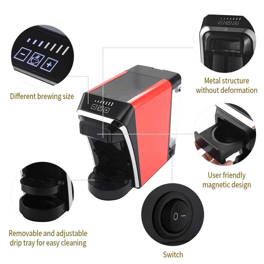 5 in 1 multi-fuctional capsule espresso compatible coffee machine Dolce gusto nespresso capsule ground coffee