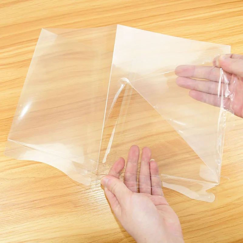 20 28cm Transparent Gift Box Artificial Flower Rose Bear Packaging Box For Valentines Wedding Birthday Gift Cake Decor Clear Box