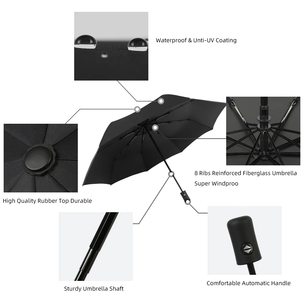 Wholesale Automatic Windproof Custom Advertising Umbrella with Logo