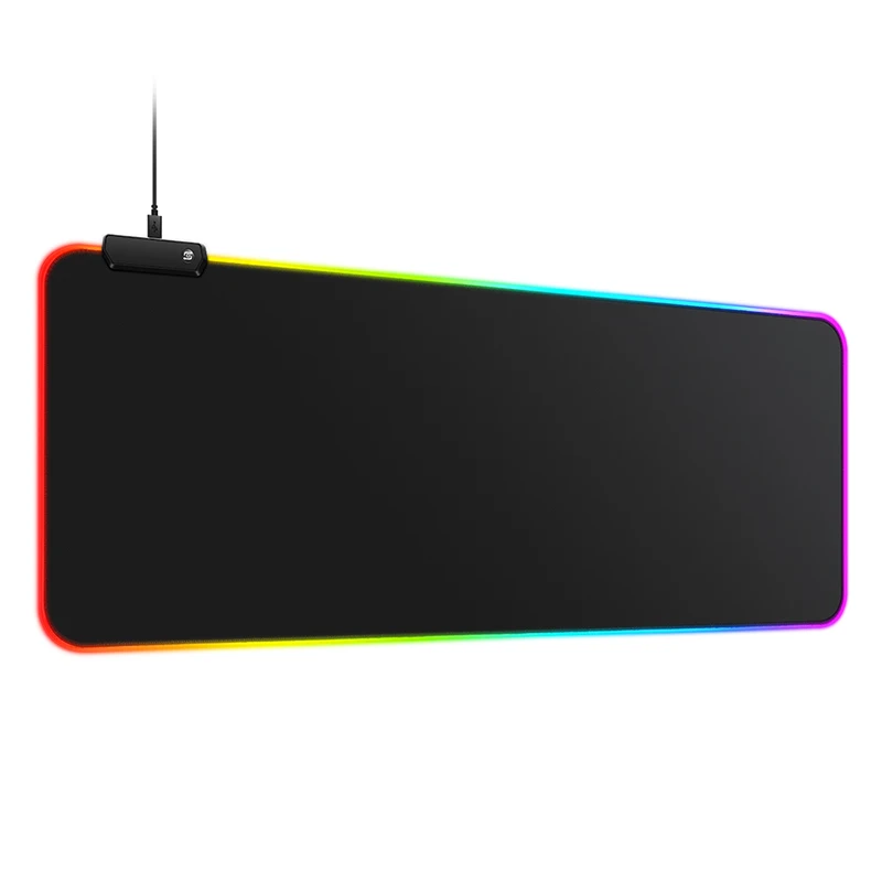 Factory price rgb mouse pad usb gaming rubber USB connect RGB lighting mouse pad