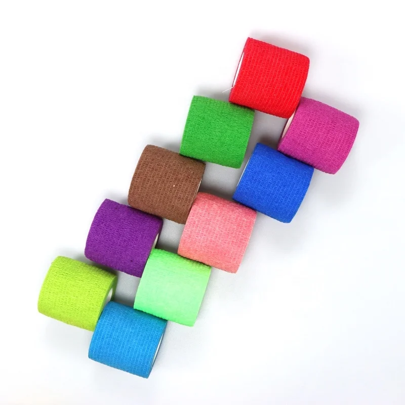 2024 Tattoo Nonwoven Wrist Knee Wrap Self Adhesive Football Elastic Cohesive Bandage