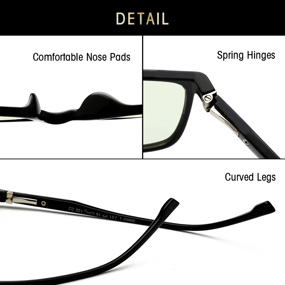  Tr90 custom trendy men women fashion polarized photochromic Anti Blue Light Blocking Glasses Eyeglasses Frames