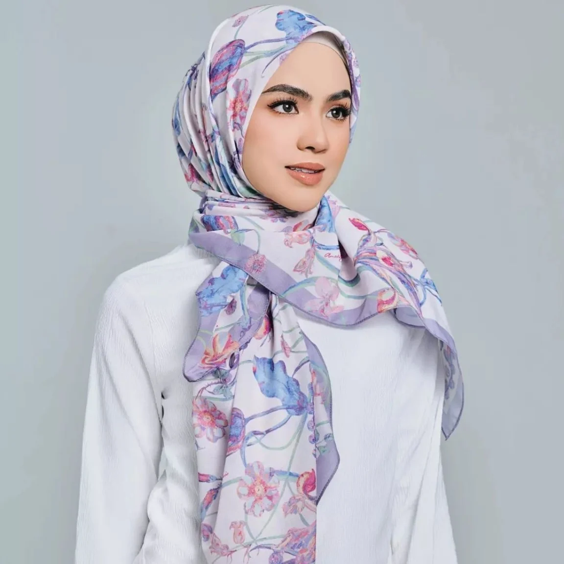 Malaysia custom printed voile square scarf hijab instant wholesale cotton hijab supplier tudung bawal Muslim women hijabs