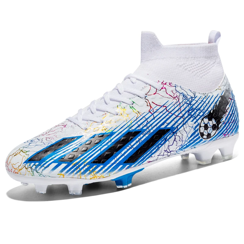 Wholesale Cross-border Trade Explosive Rainbow Assassin 14 High Help Broken Nail Soccer Boots LIght Soccer Cleat Football Shoes