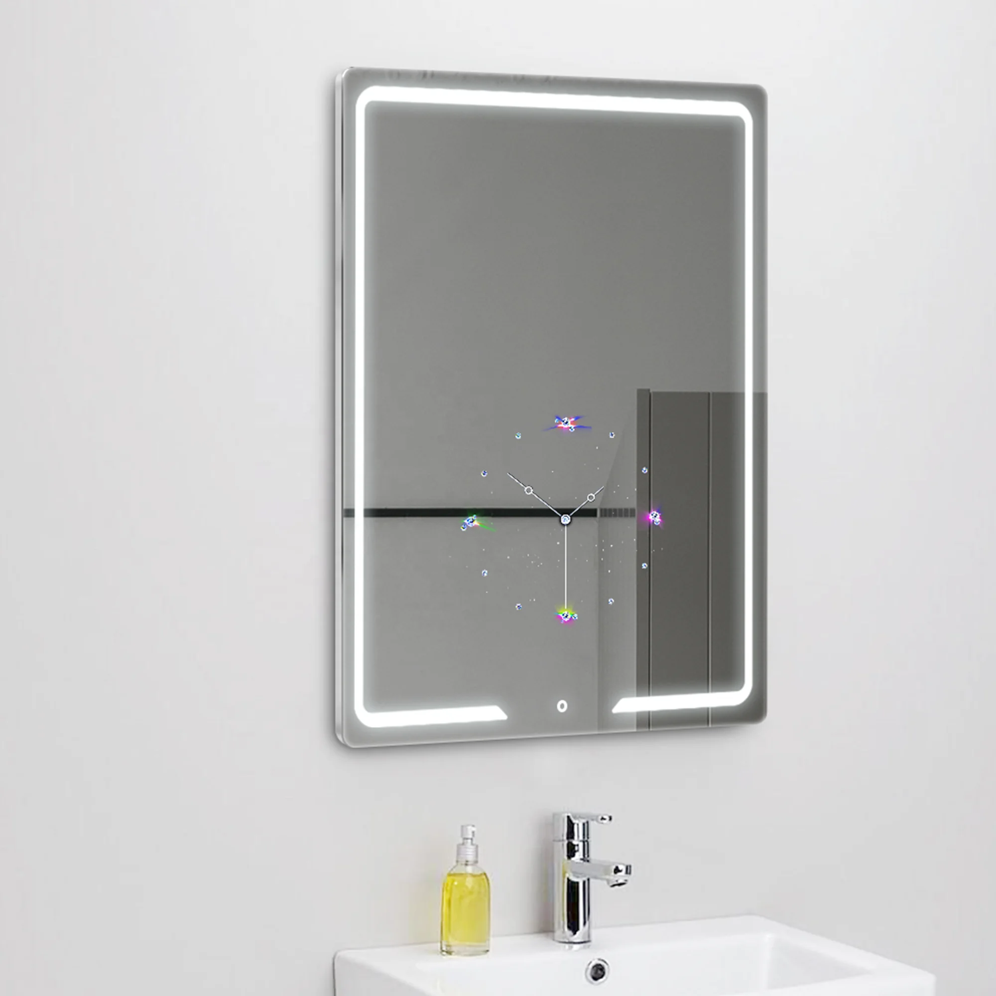Touch smart mirror for bathroom bedroom living room with Android OS WiFi connected music and video play