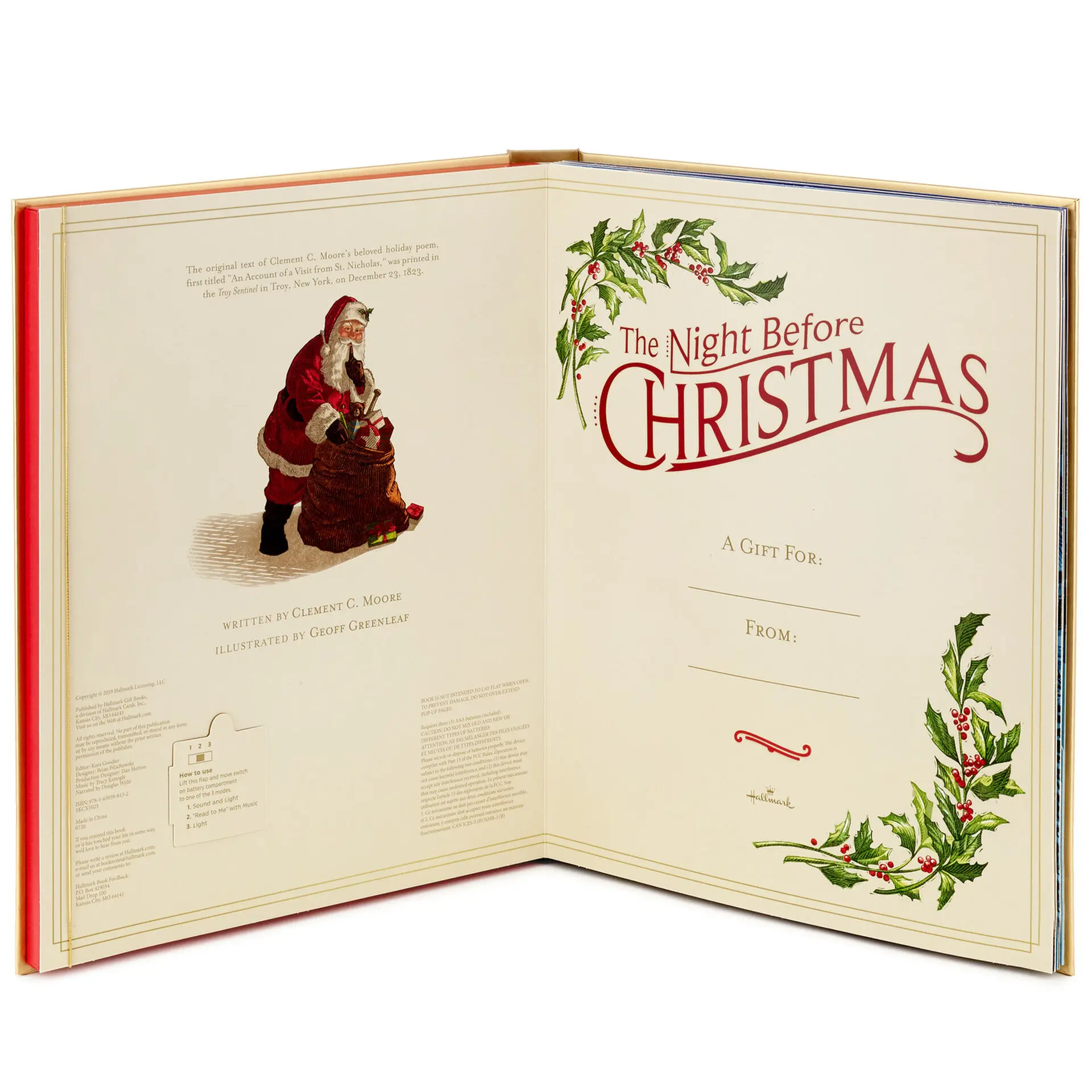 Custom Christmas Eve Story Book, Quiet Book for Kids