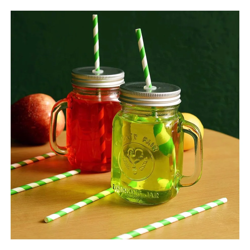 Biodegradable 6mm Kraft Paper Straws With Logo For Bubble Tea Beverage Drinking Smoothie Straw