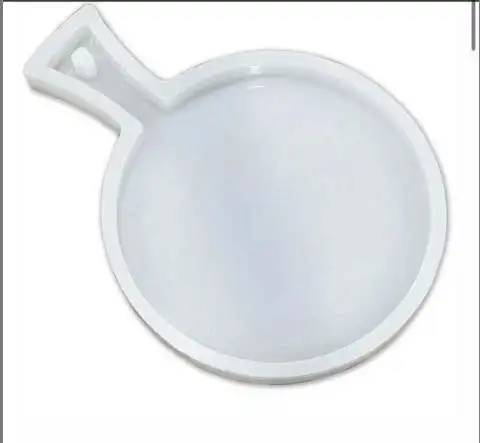 Round  Charcuterie shaped Board With Handle  Silicone Cutting Board  Mold