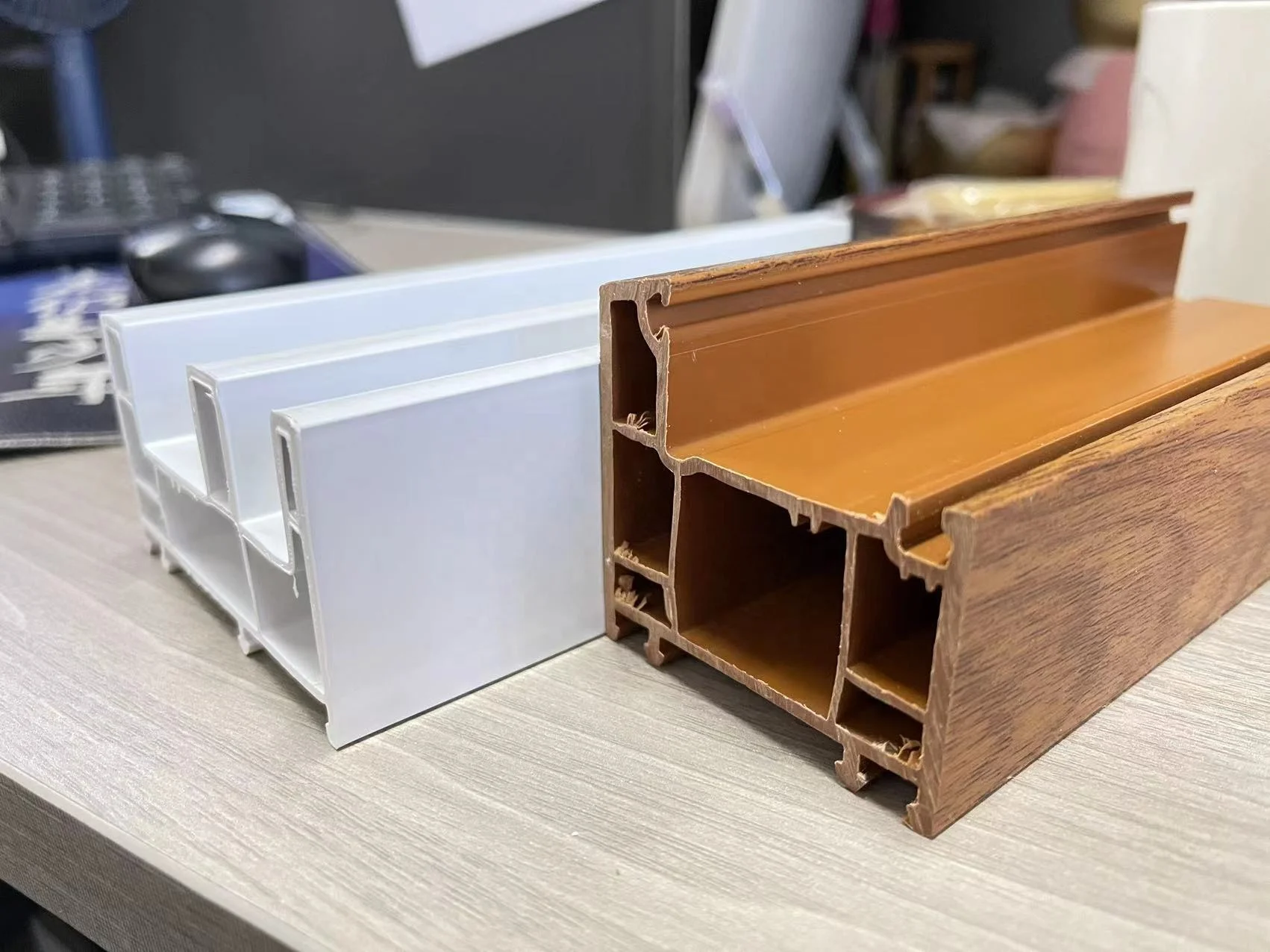 Colorful full body profiles pvc plastic extrusion pvc profile for window and door