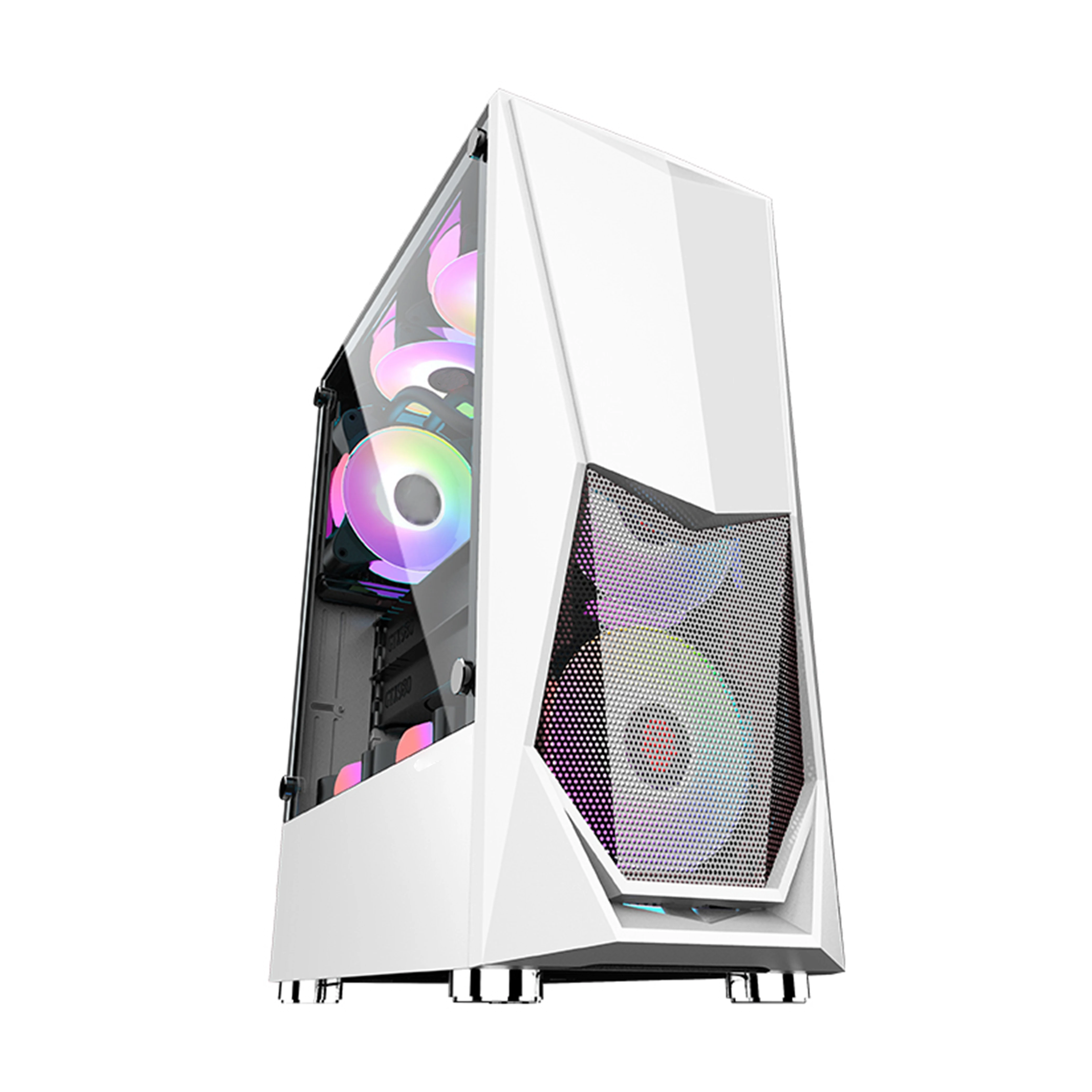 buy gaming pc atx pc oem all in one custom with lcd temperature display dustproof  plexiglass RGB computer Case