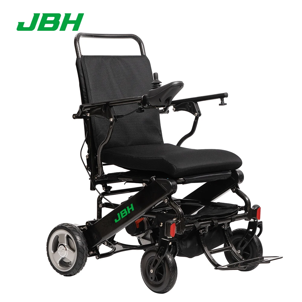 Ultra compact heavy duty lightweight carbon fiber folding electric wheelchair
