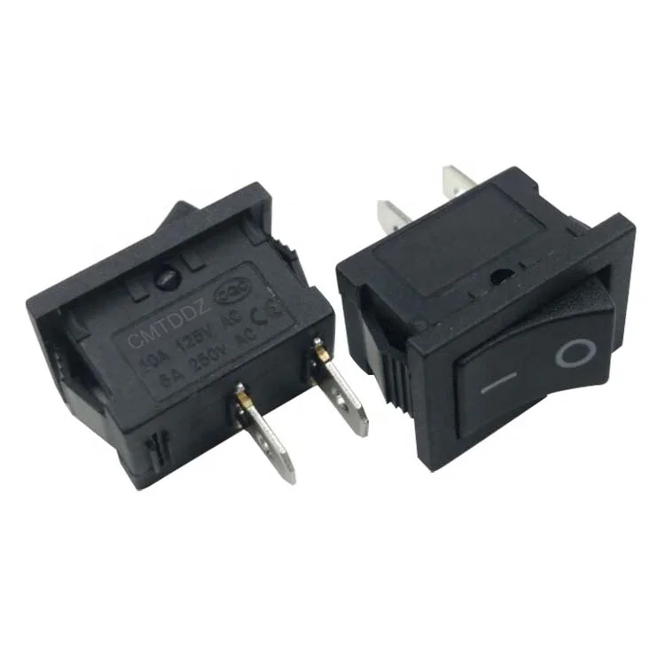 Wintai-tech KCD1-101 rocker type switch black rocker switch 2 pin rocker switch