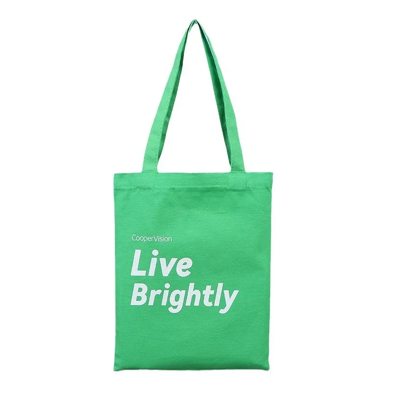 Orange Canvas Shopping Bag with Creative Logo Portable Handheld Bag for Work School & Clothing for Commuting & Gifts