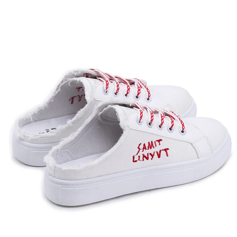 Cheap Price 2020 New Design Canvas Summer  Casual Woman Shoes New Arrivals Half Sneaker Keds