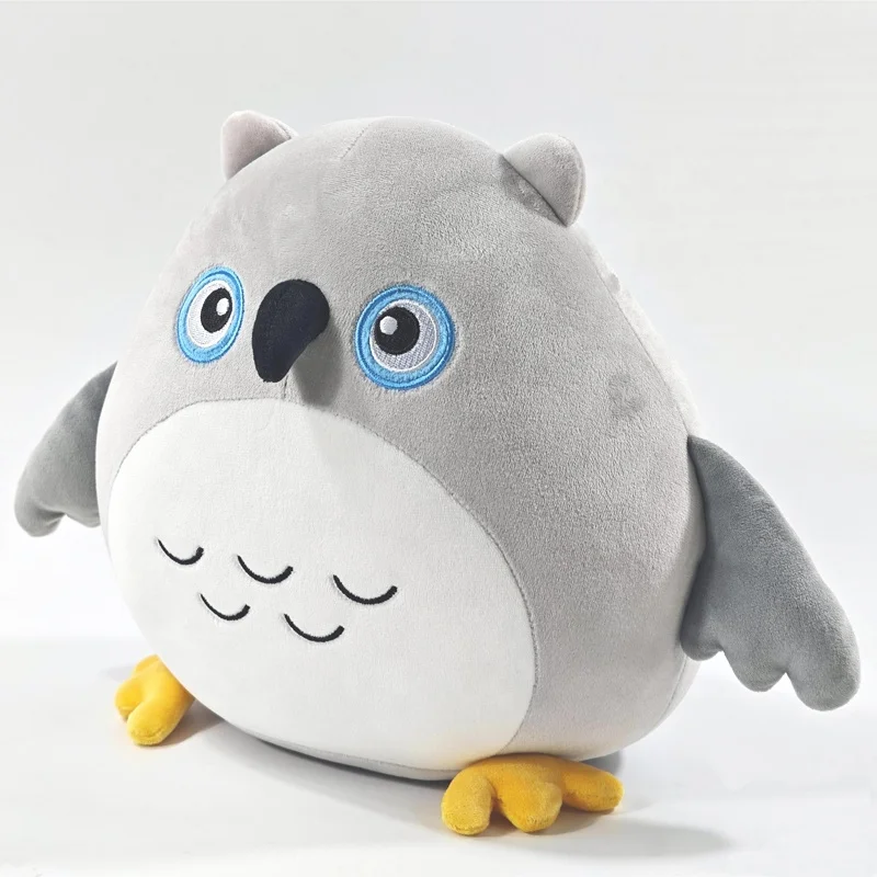Unisex Plush Owl Pillow for Dogs PP Cotton Filled for Ages 0 to 24 Months Durable Stuffed Animal Toy