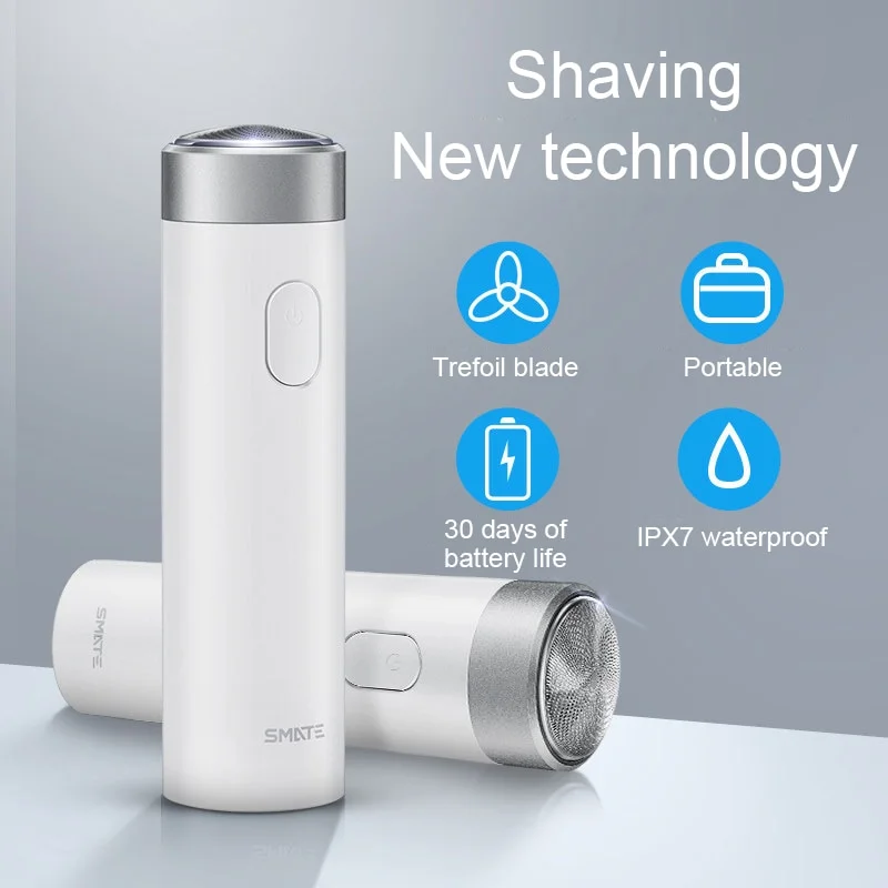 Электробритва Xiaomi Smate бритва с USB-зарядкой триммер для бороды тремя лезвиями