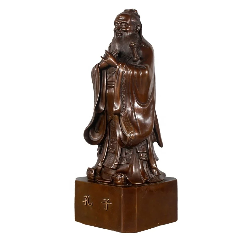 High quality big metal antique buddha statue chinese old man statues
