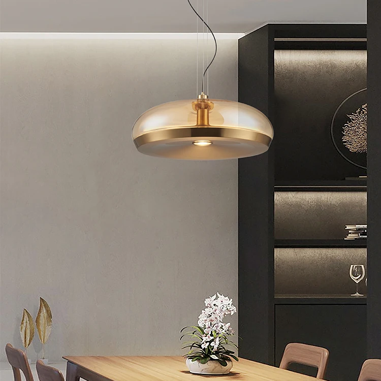 Factory Wholesale Modern Style Glass Iron Led Pendant Lamp For Home Decor Lighting Indoor Hotel kitchen Pendant light