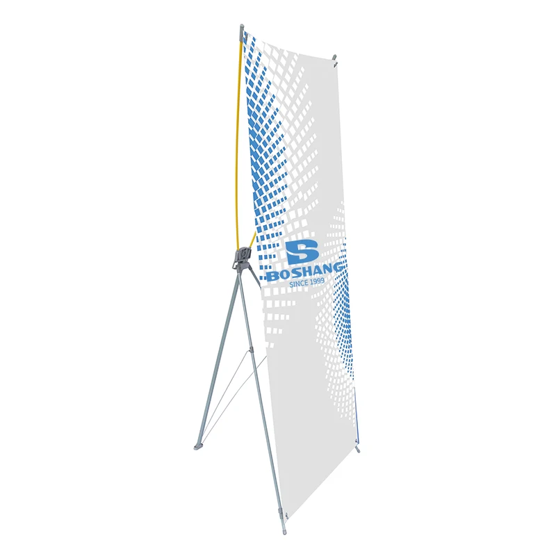 Economic x banner display Outdoor Aluminum Material X style Stand Display x frame banner stand for Advertising Post
