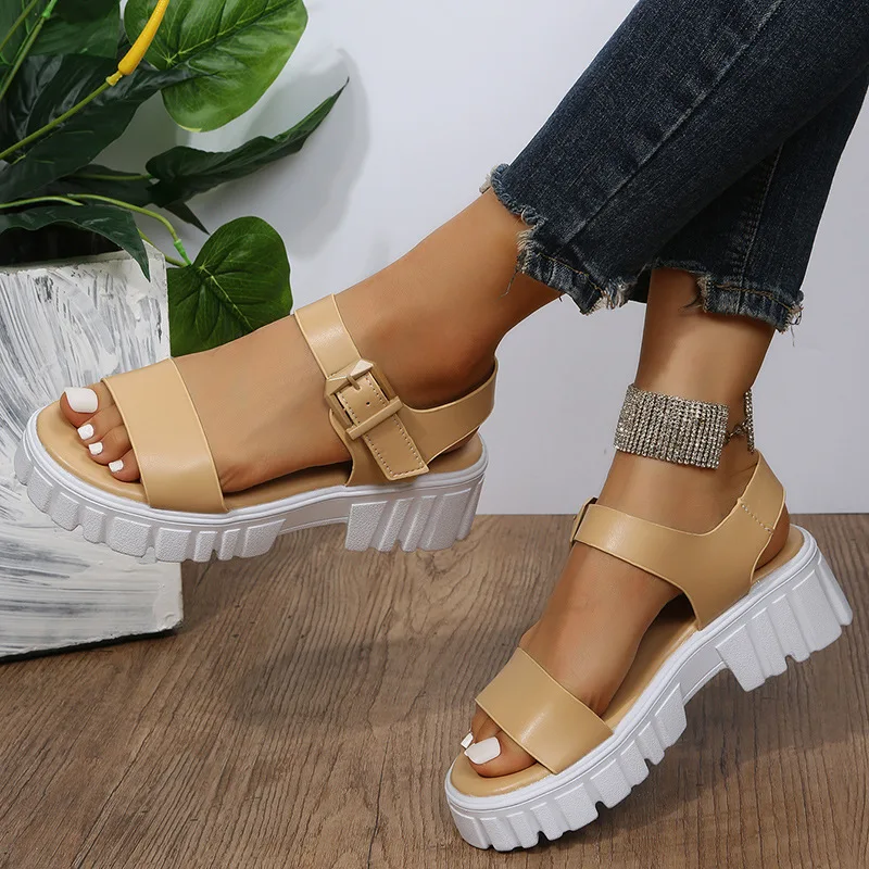 Women Sandals 2022 New Platform Sandals For Summer Wedges Shoes Women Platform Heels Sandalias Mujer Luxury Summer Flip Flops