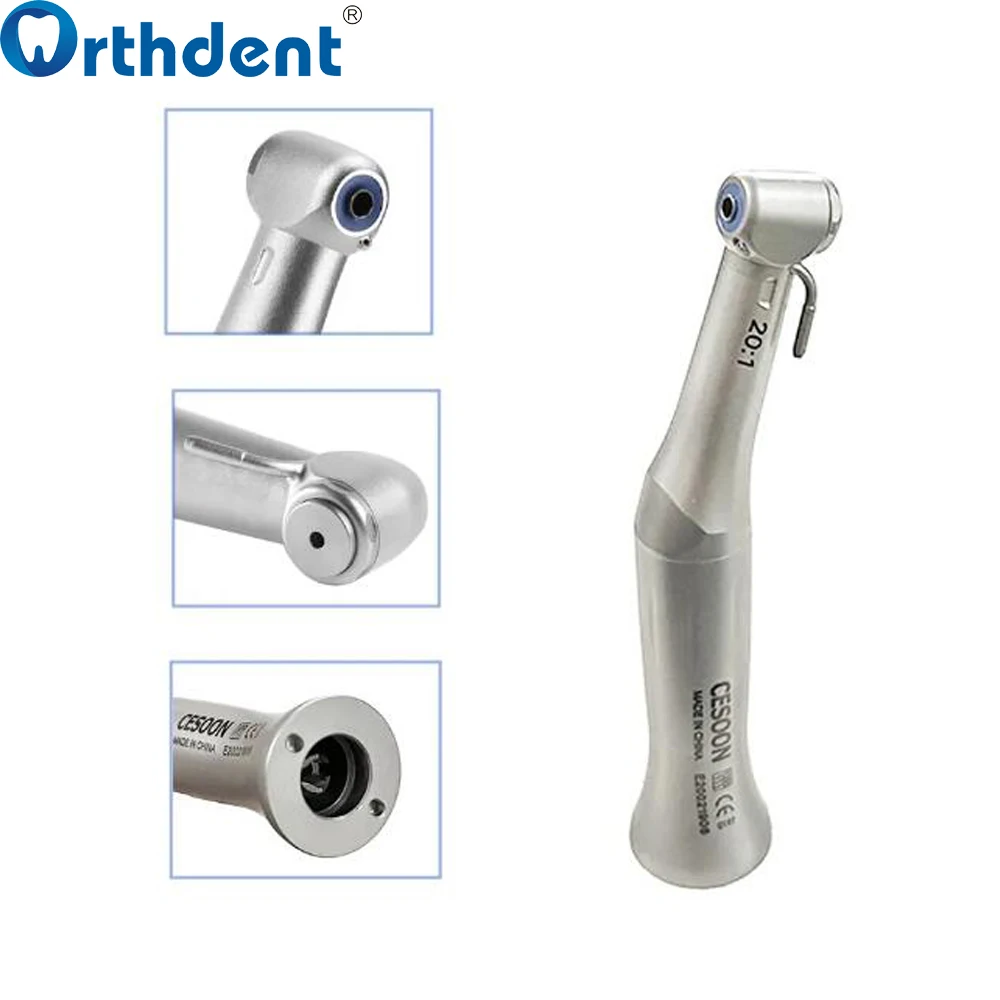 Dental 1Set Implant Reduction 20:1 Low Speed Contra Angle Handpiece S-MAX SG20 Push Button Head Micro Dentist Surgical Tools