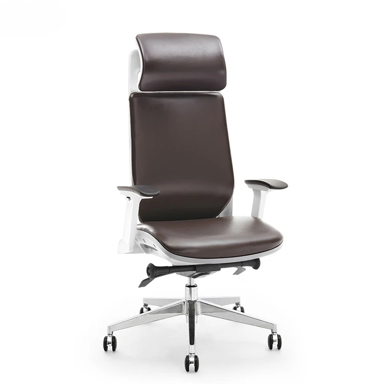 Luxury Boss Chair Office Ergonomic Brown Leather Office Chair