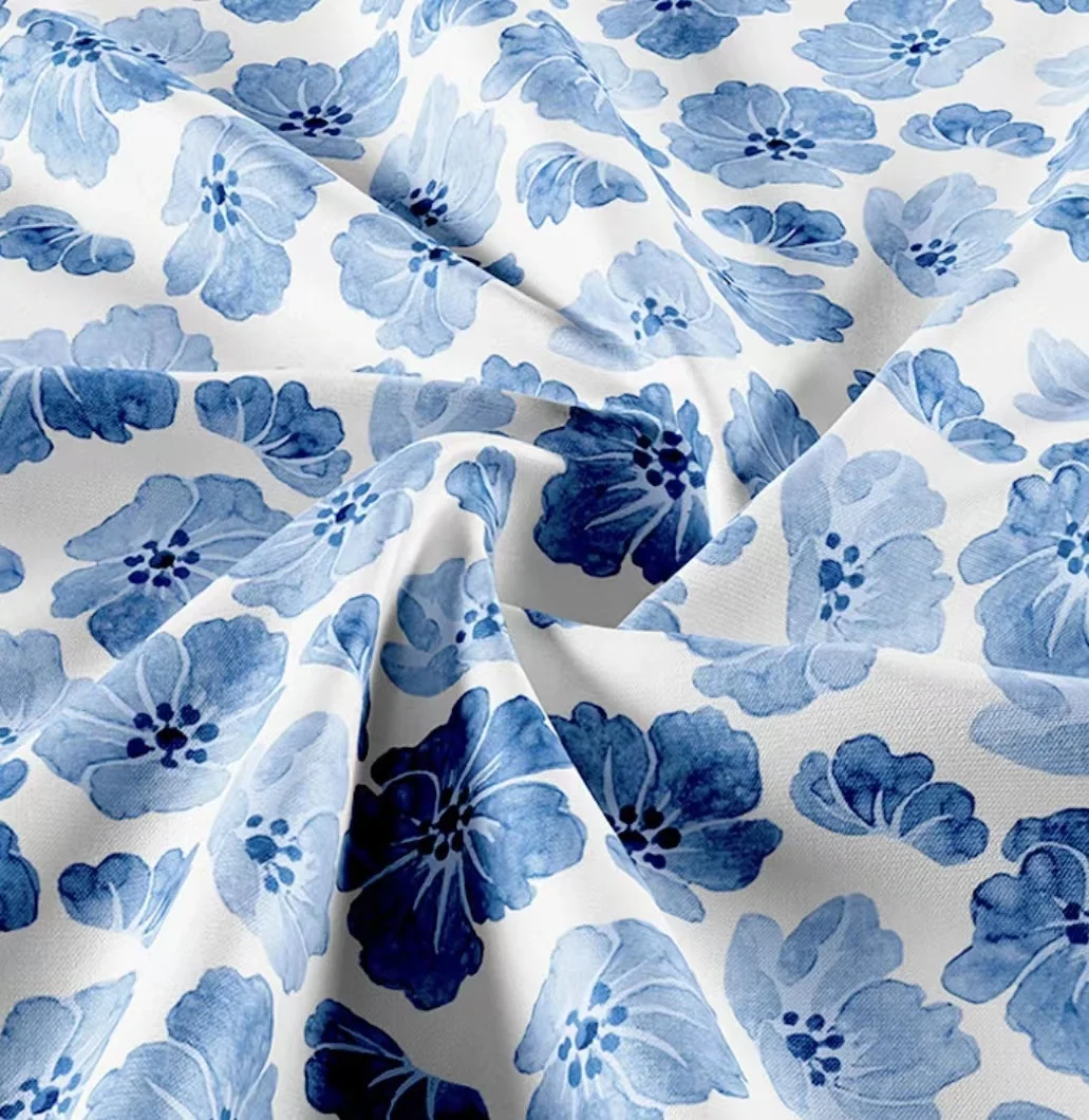 100% polyester pigment disperse printed  fabric for bedding sets home textiles fabric