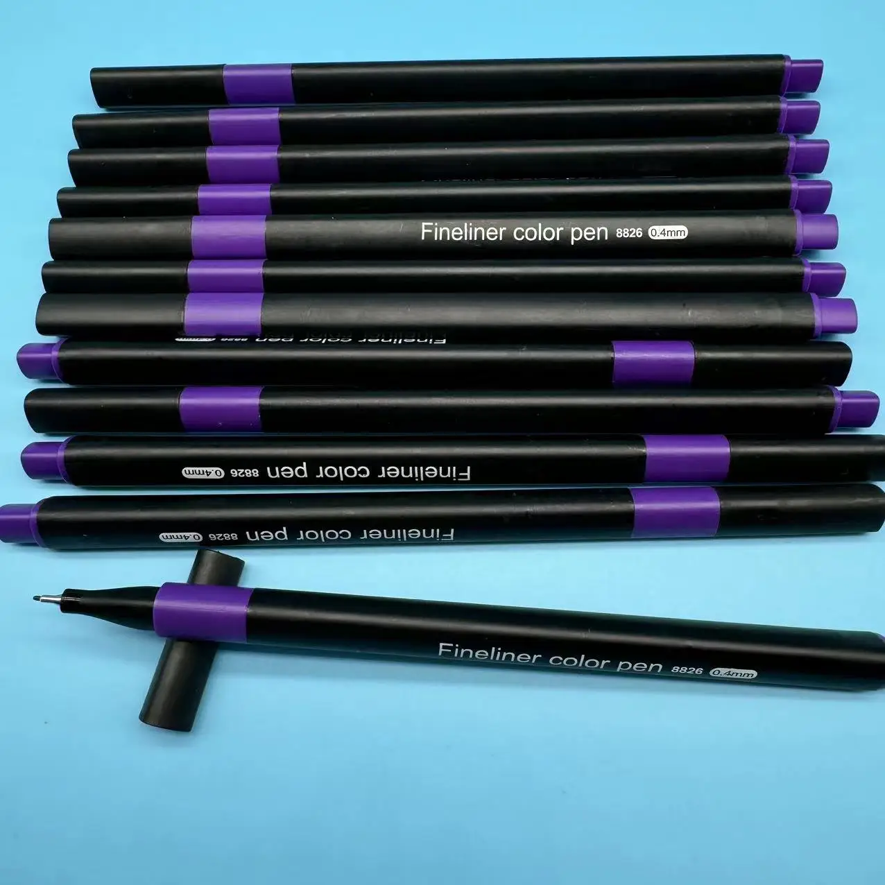 Hot Sale Writing Plastic lavender Light Purple Single Color Fineliner Pen Stationery Ballpoint Pens