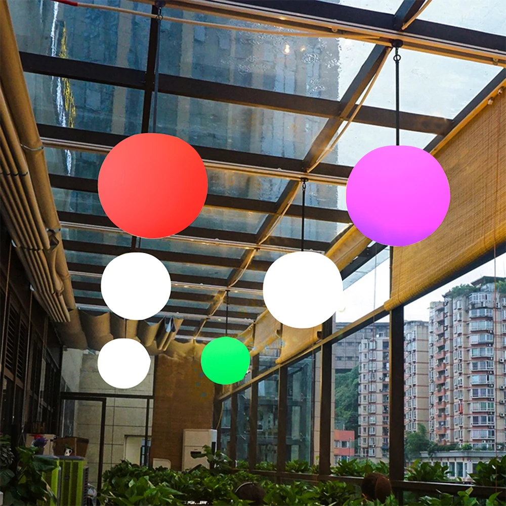 Hotel Resort Country Yard Modern  restaurant garden  ball led hanging pendant chandelier ball sphere globe light lamp