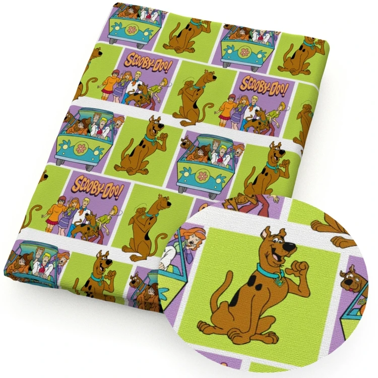 Cartoon Dog Character Printed 100% Pure Cotton Fabric 50x145cm for Tissue Sewing Quilting Fabric Needlework Material DIY 48373