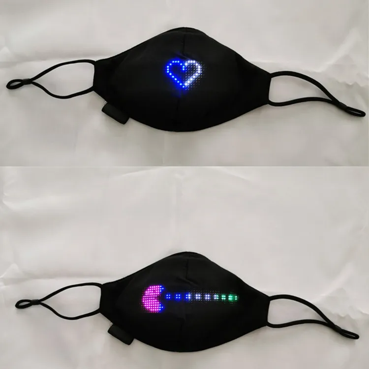 
Mixed Color Programable Scrolling Message Rechargeable Battery Lighting Face LED Anti-fog hood Tools Display 