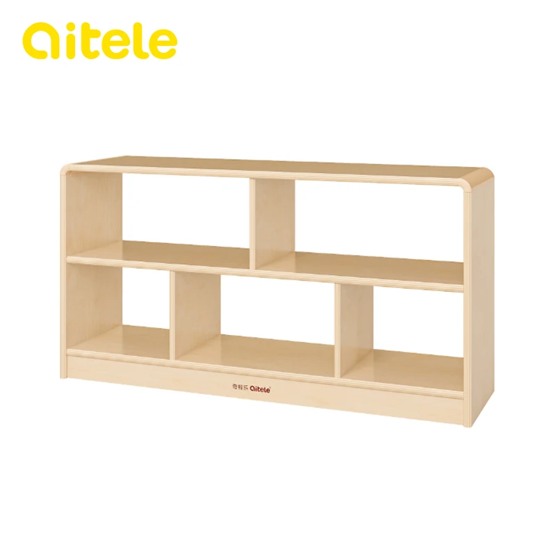 Education Wooden Preschool Furniture Nurseries Kids Cabinets Bookcase