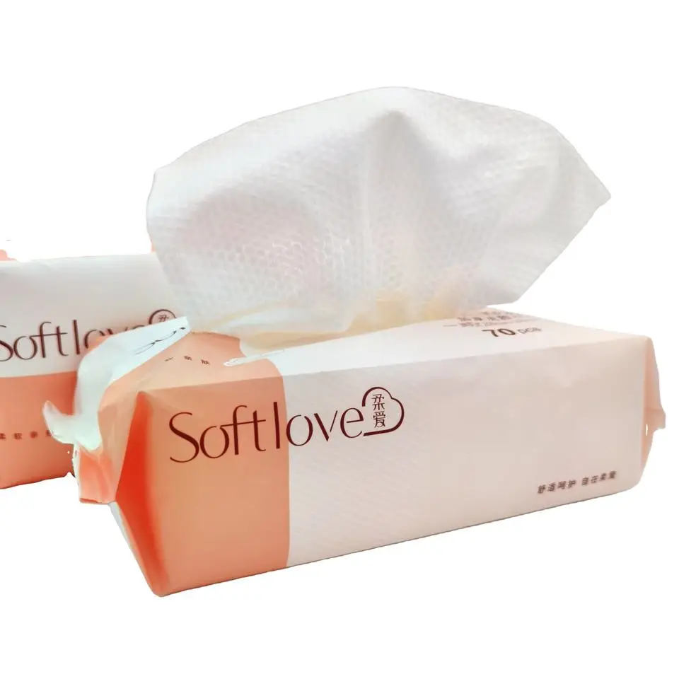 Softlove Portable Non-woven Disposable Towel Biodegradable Soft Disposable Face Towel
