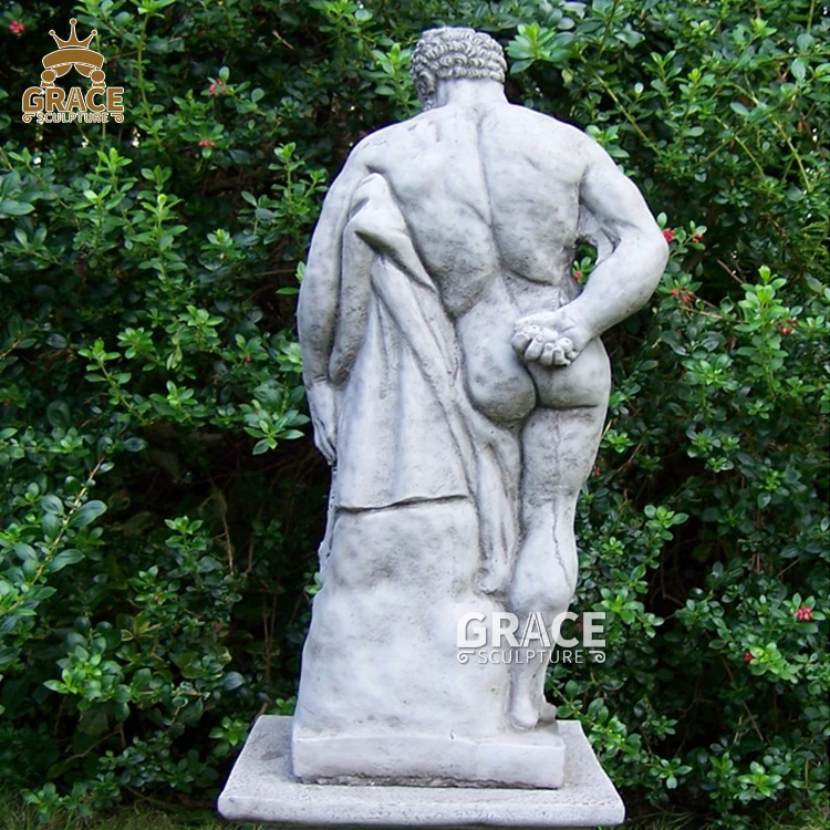 Европейский классический стиль Стекловолоконная скульптура в натуральную величину Смола обнаженный человек Статуя