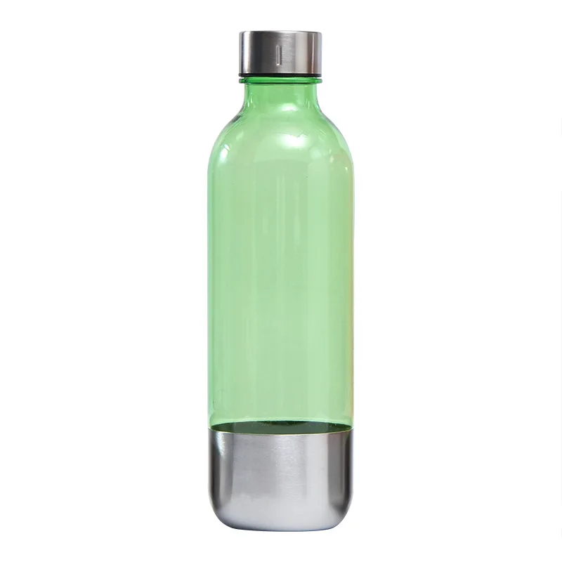 Wholesale 500ml Custom Logo Cola Shaped  Outdoor Sport Plastic Water Bottle With Stainless Steel Lid