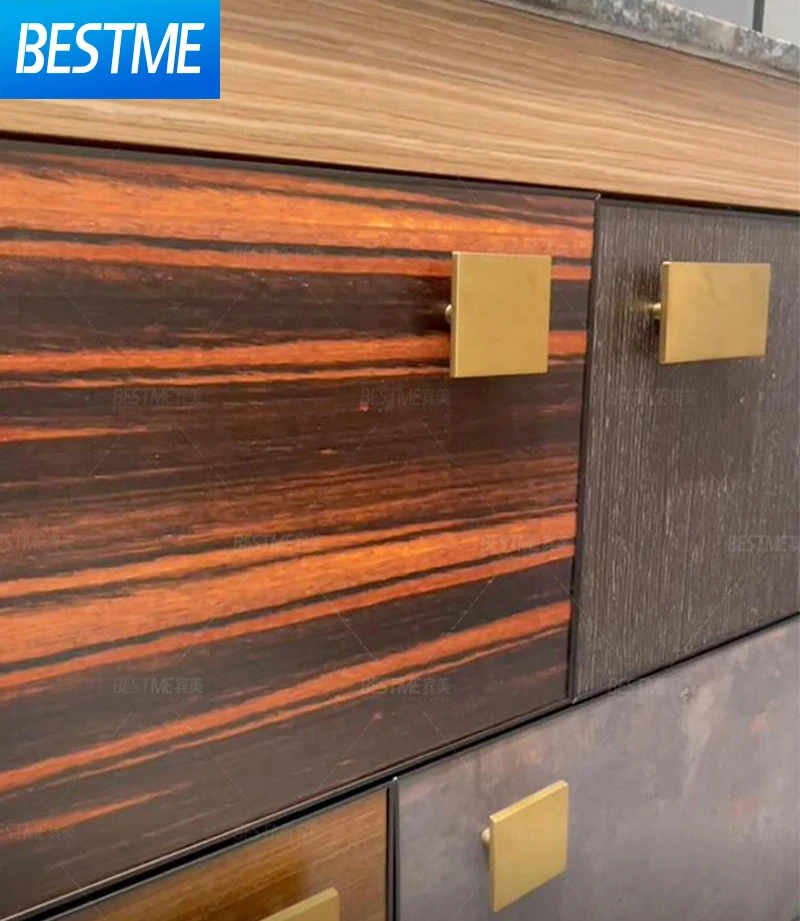 BESTME high end hotel floor standing colorful Oak Wood bathroom cabinet bathroom vanity