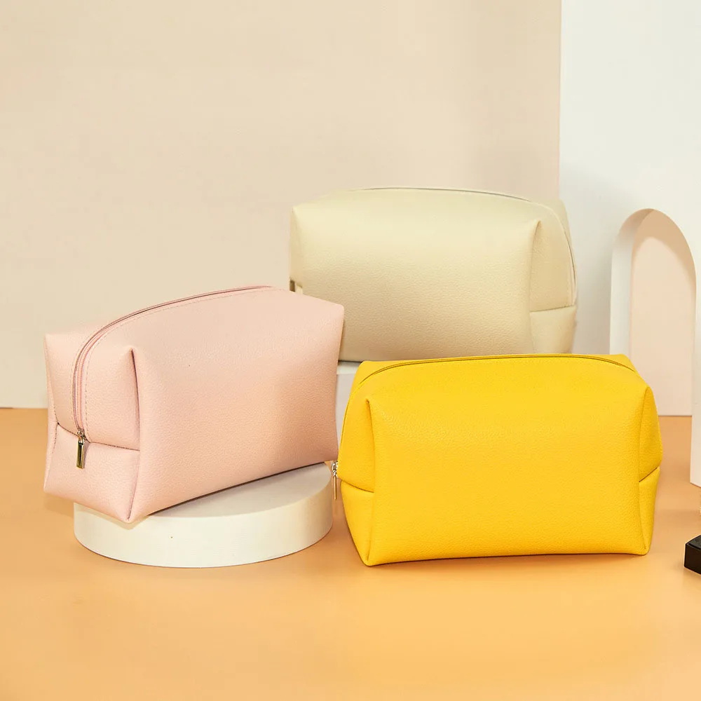 Biodegradable Eco Vegan Leather Cosmetic Bag