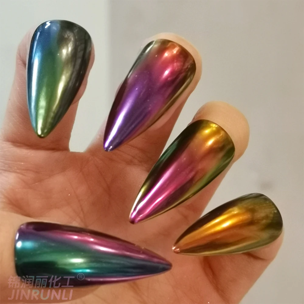 Color changing Chameleon Magic Mirror Effect nail art dipping Pigment Powder for Nails