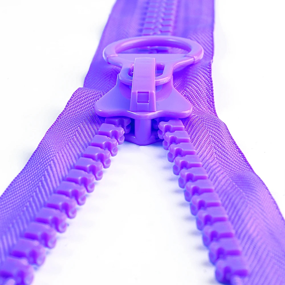 #10  Industry supply oversize zippers big teeth plastic zip for clothing